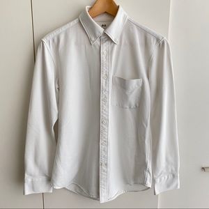 Uniqlo White Easy Care Comfort Long Sleeve Shirt